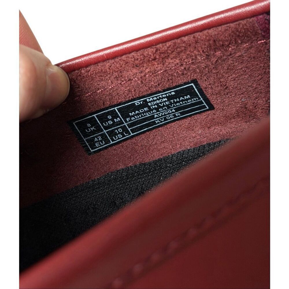 Dr Martens Loafers Unisex Adults Edison Temperley Cherry Red Men’s 9 Women’s 10 - Picture 6 of 10